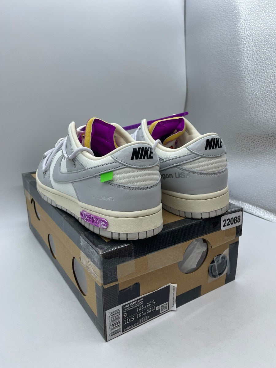 Nike Dunk Low Off-White Lot 3 9 (Moderately Worn Pre-Owned)NikeSail/Neutral Grey-White - Image 4