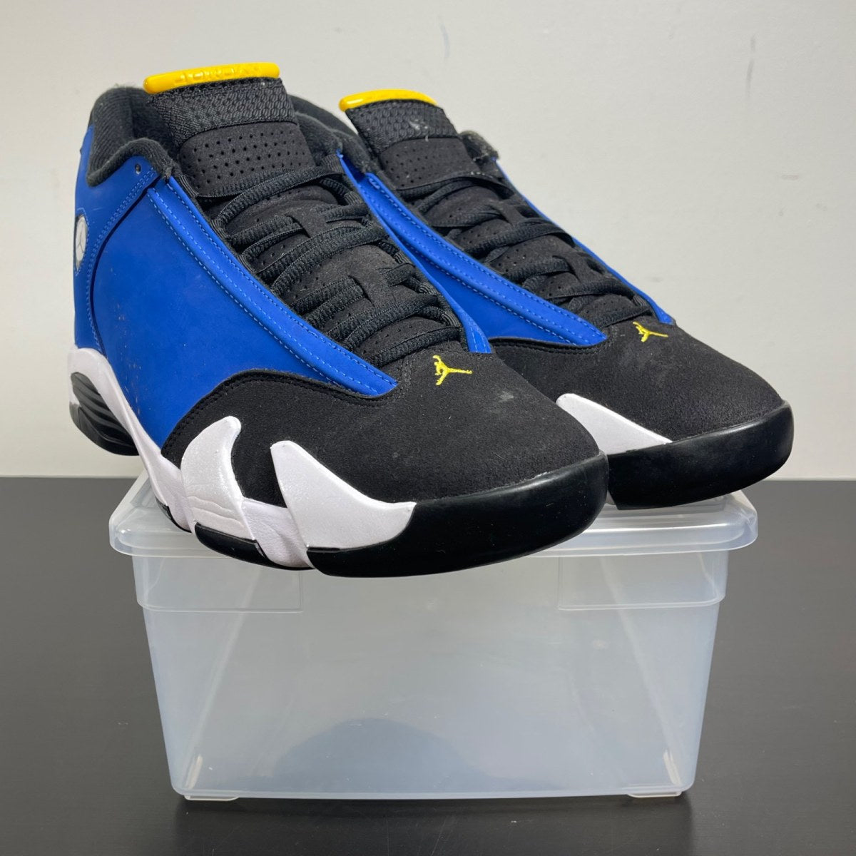 Jordan 14 Retro Laney (2023) 11.5 (Moderately Worn Pre-Owned)JordanVarsity Royal/Black-Varsity Maize-White - Image 2