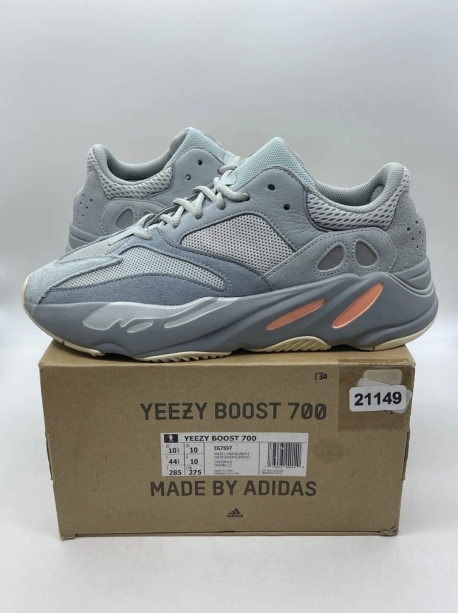 adidas Yeezy Boost 700 Inertia 10.5 (Lightly Worn Pre-Owned)adidasGrey/Grey/Inertia - Image 1