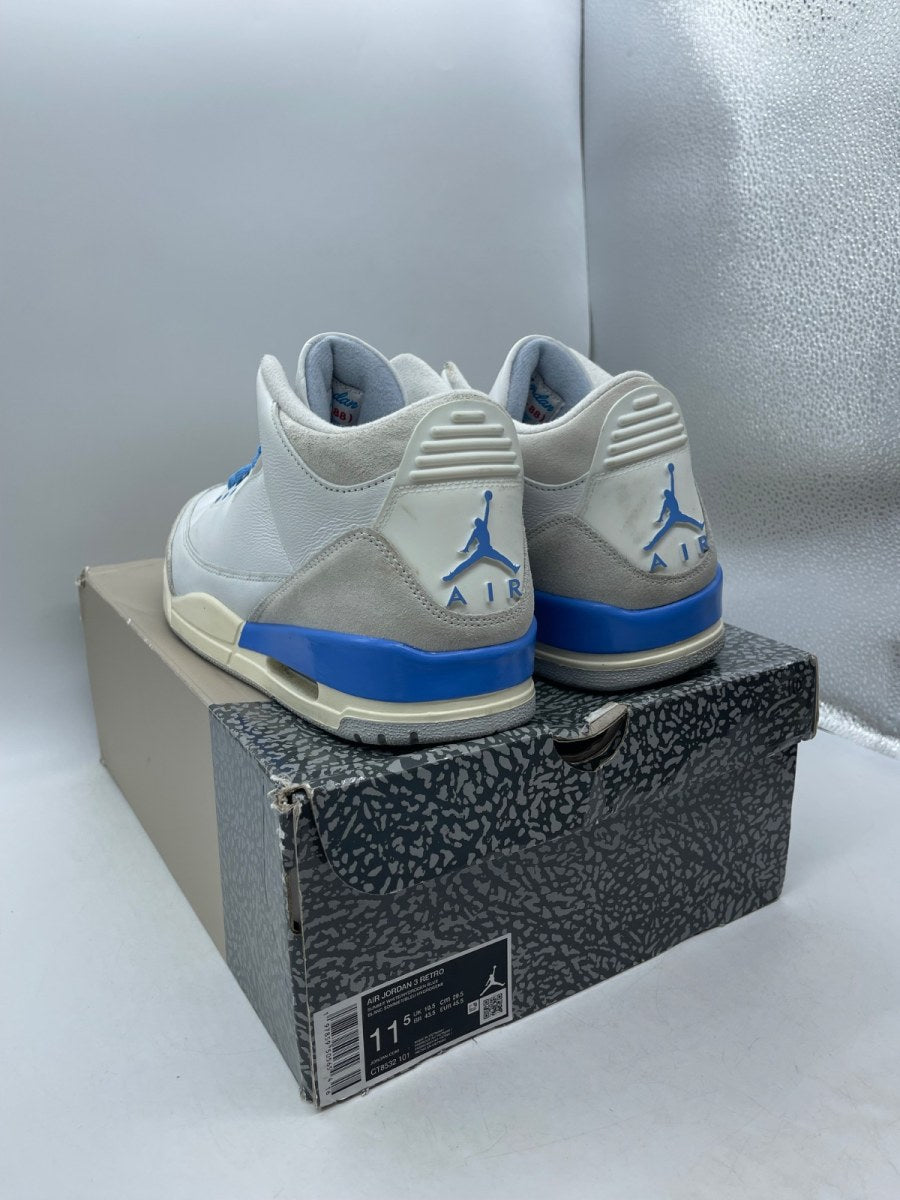 Jordan 3 Retro Lucky Shorts 11.5 (Moderately Worn Pre-Owned)JordanSummit White/Hydrogen Blue-Legend Blue-Photon Dust-Pure Platinum-Sail - Image 4
