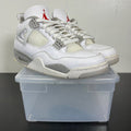 Jordan 4 Retro White Oreo (2021) 10 (Moderately Worn Pre-Owned)JordanWhite/Tech Grey-Black-Fire Red - Image 1