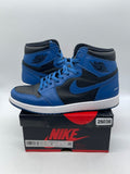 Jordan 1 Retro High OG Dark Marina Blue 9.5 (Moderately Worn Pre-Owned)JordanDark Marina Blue/Black-White - Image 1