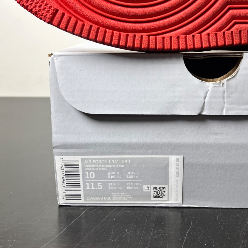 Nike Air Force 1 Low Triple Red 10 (Lightly Worn Pre-Owned)NikeUniversity Red/University Red - Image 6
