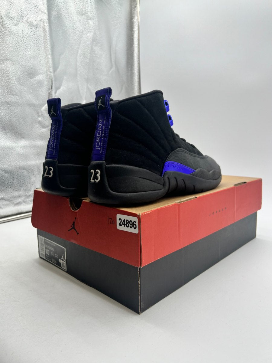 Jordan 12 Retro Black Dark Concord 10 (Lightly Worn Pre-Owned)JordanBlack/Black-Dark Concord - Image 3