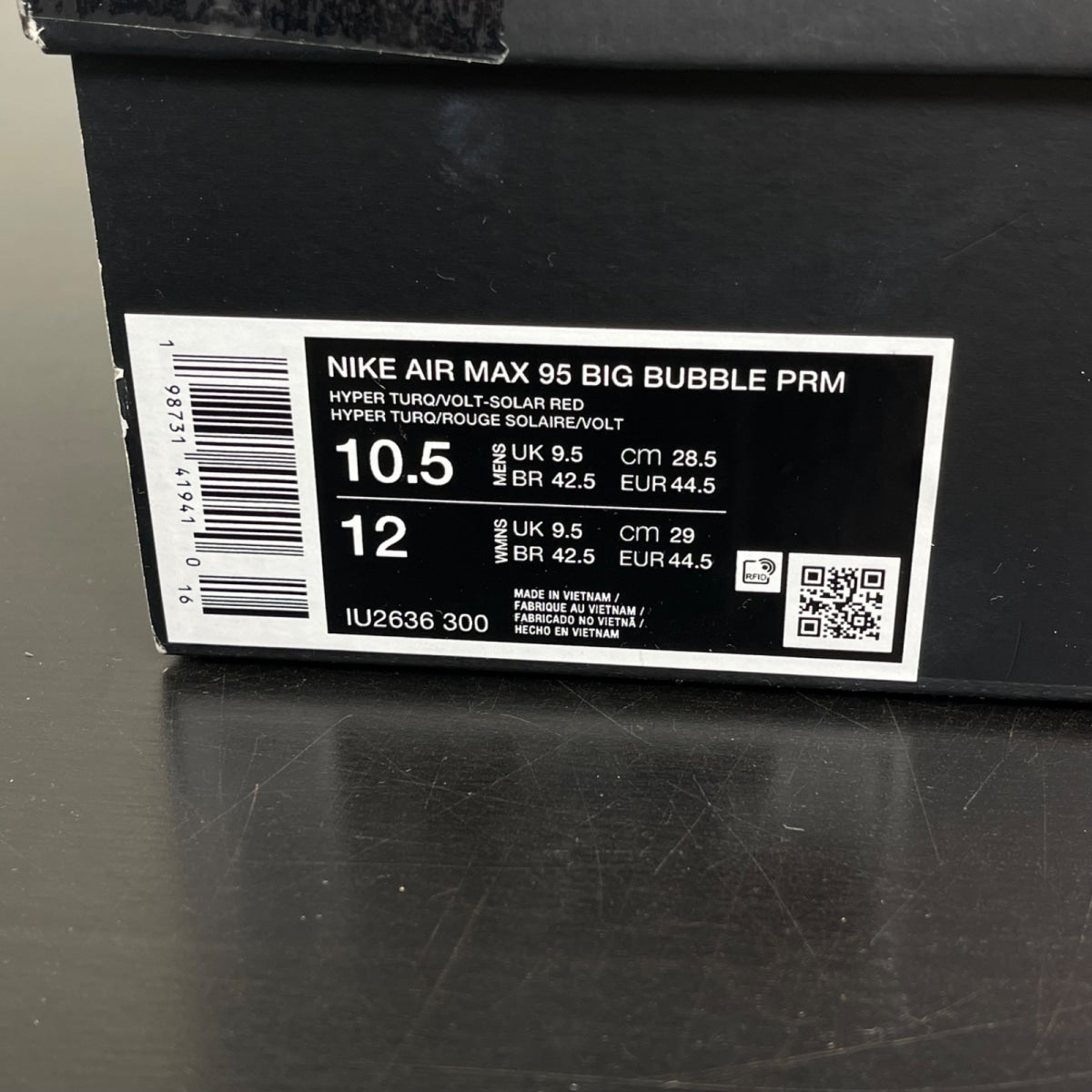 Nike Air Max 95 OG Big Bubble Greedy (2026) 10.5 (Moderately Worn Pre-Owned)NikeHyper Turquoise/Volt/Solar Red - Image 7