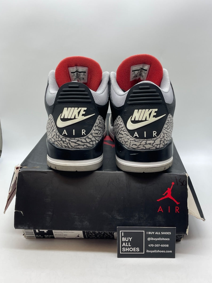 Jordan 3 Retro Black Cement (2018) 14 (Heavily Worn Pre-Owned) - Image 3