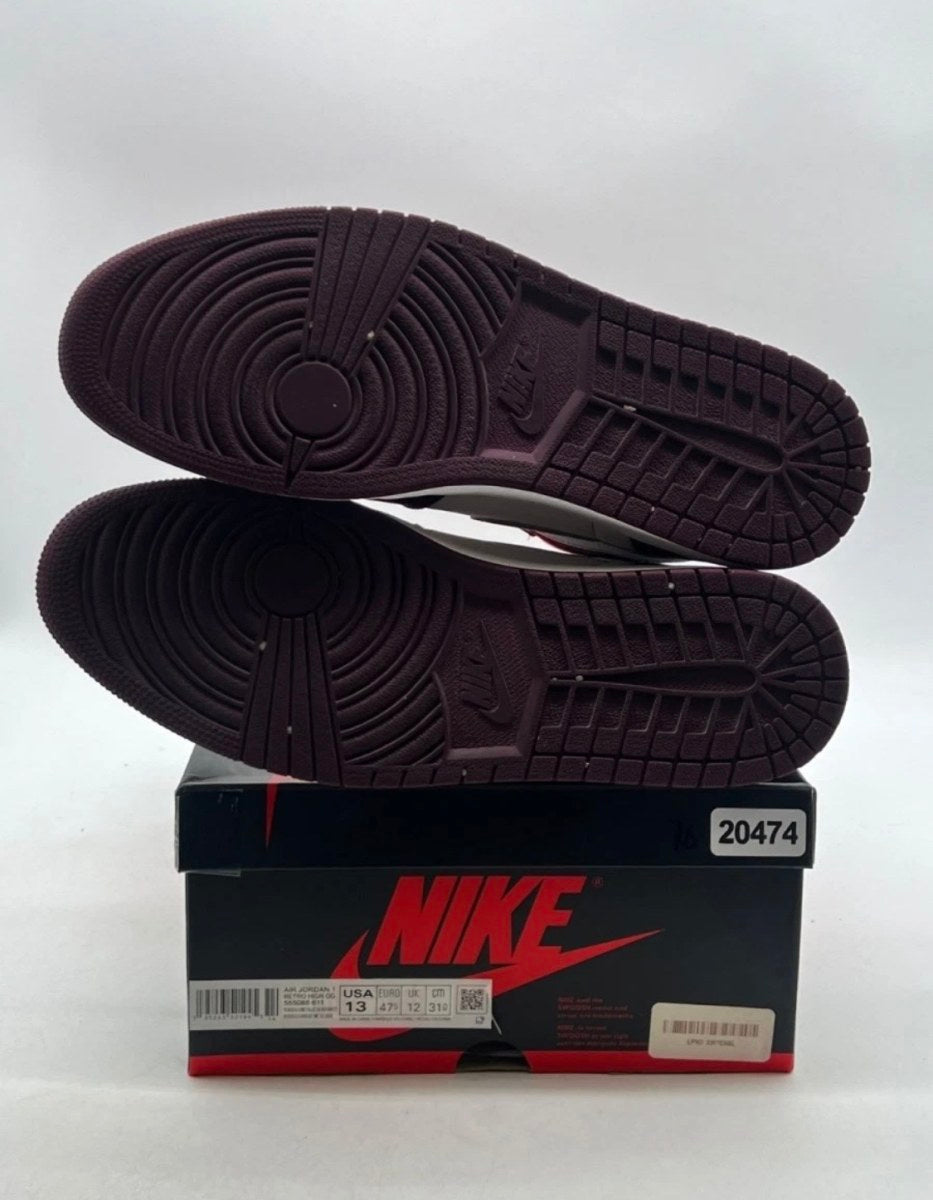 Jordan 1 Retro High OG Bordeaux 13 (Lightly Worn Pre-Owned)JordanBordeaux/White-Metallic Silver - Image 8
