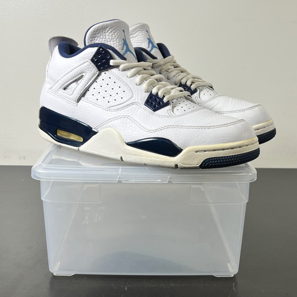 Jordan 4 Retro Columbia (2015) 10.5 (Lightly Worn Pre-Owned)JordanWhite/Legend Blue-Midnight Navy - Image 1