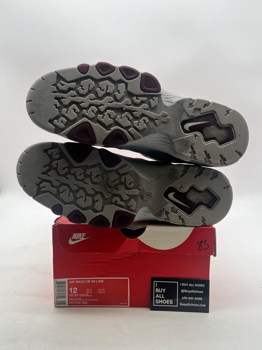 Nike Air Max 2 CB '94 Low Wolf Grey Team Red 12 (Lightly Worn Pre-Owned) - Image 8
