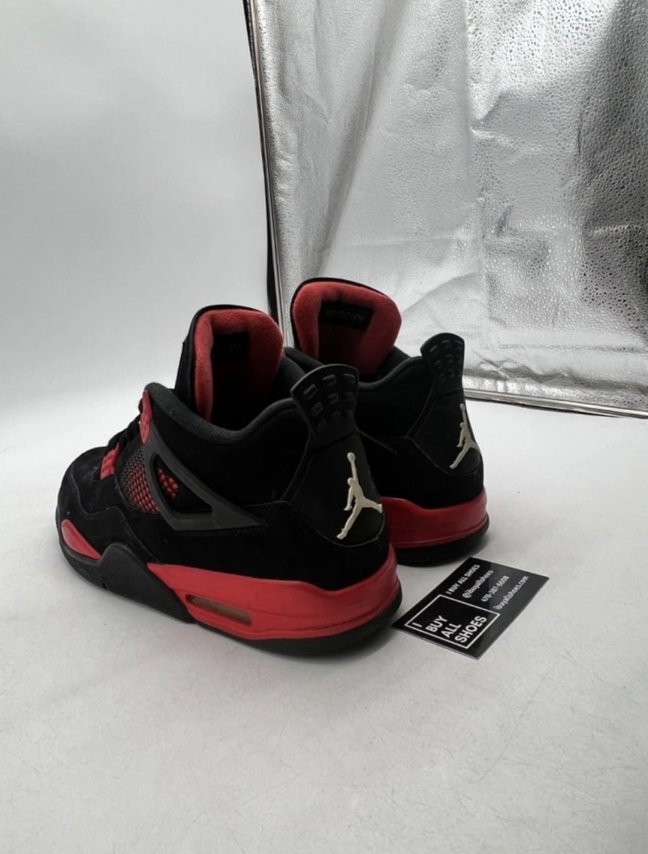 Jordan 4 Retro Red Thunder 10.5 (Heavily Worn Pre-Owned)JordanBlack/Multi-Color-Multi-Color-Crimson - Image 4