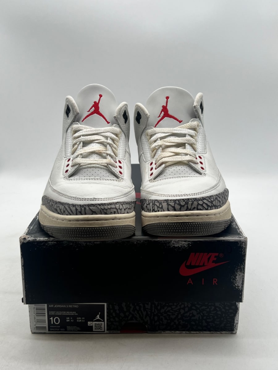 Jordan 3 Retro White Cement Reimagined 10 (Moderately Worn Pre-Owned) - Image 2