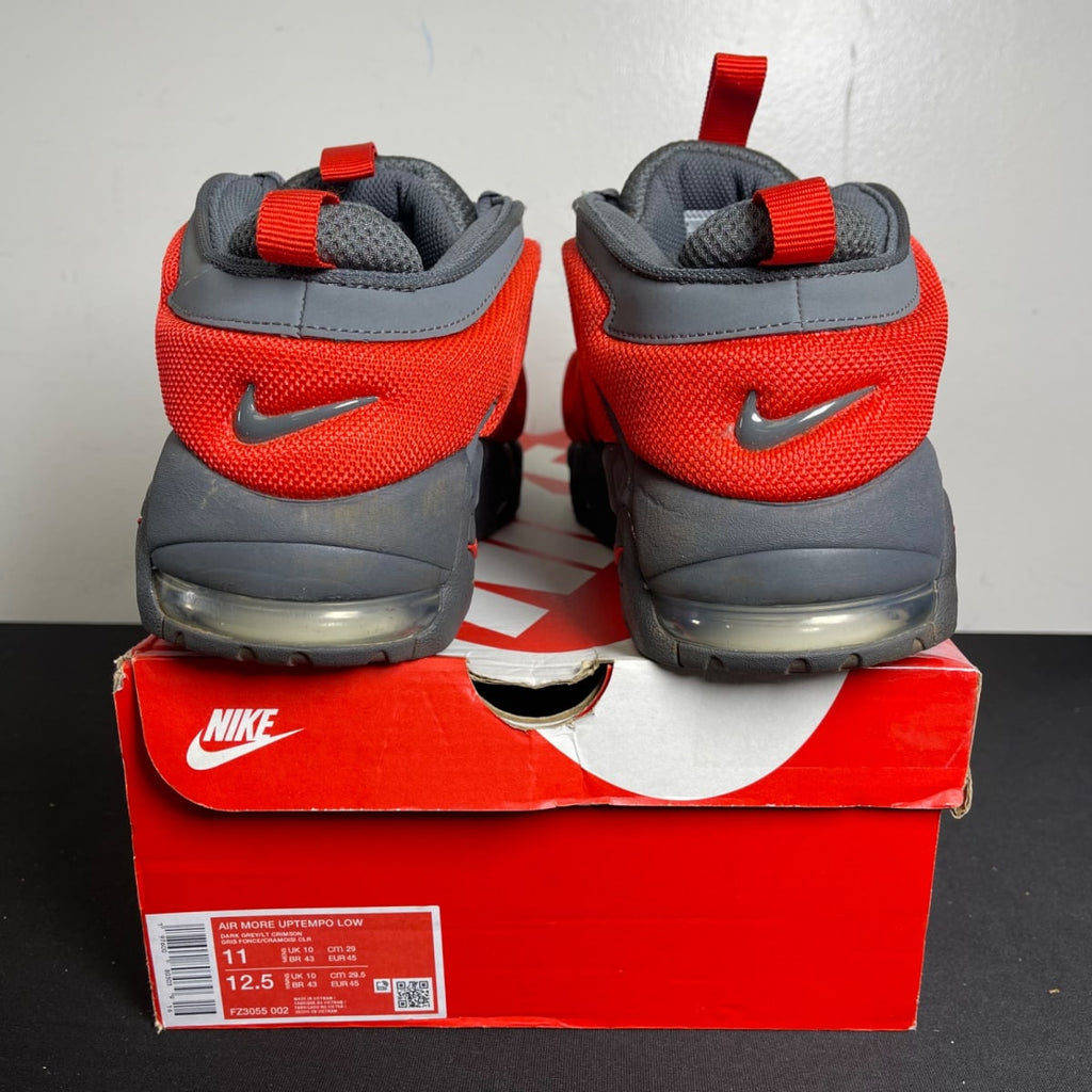 Nike Air More Uptempo Low Dark Grey Light Crimson (Size 11) - aux