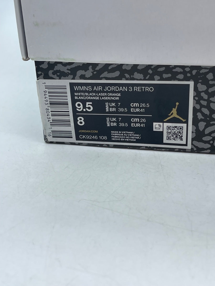 Jordan 3 Retro Laser Orange (Women's) 9.5W (Moderately Worn Pre-Owned) - Image 9
