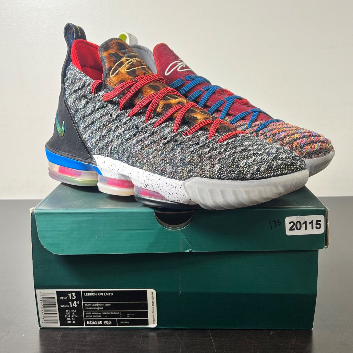 Nike LeBron 16 What The 1 Thru 5 13 (Lightly Worn Pre-Owned)NikeMulti-Color/Multi-Color - Image 1