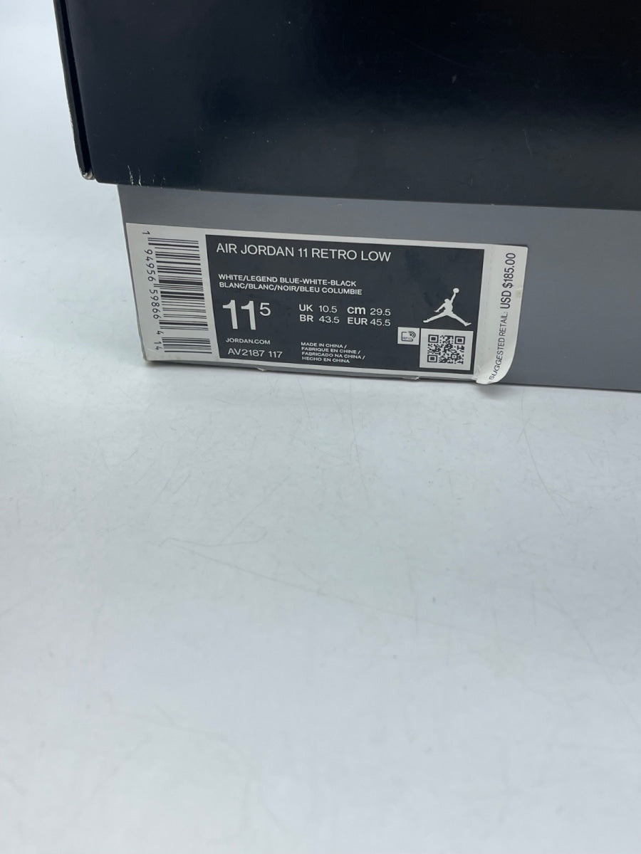 Jordan 11 Retro Low Legend Blue 11.5 (Moderately Worn Pre-Owned)JordanWhite/White-Black-Legend Blue - Image 9