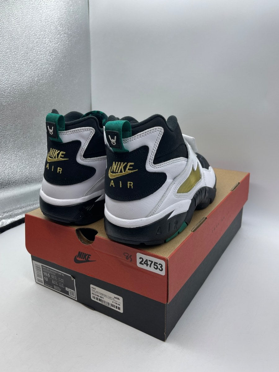 Nike Air Diamond Turf Emerald 10.5 (Moderately Worn Pre-Owned)NikeBlack/Mystic Green-White-Golden Tussah - Image 5