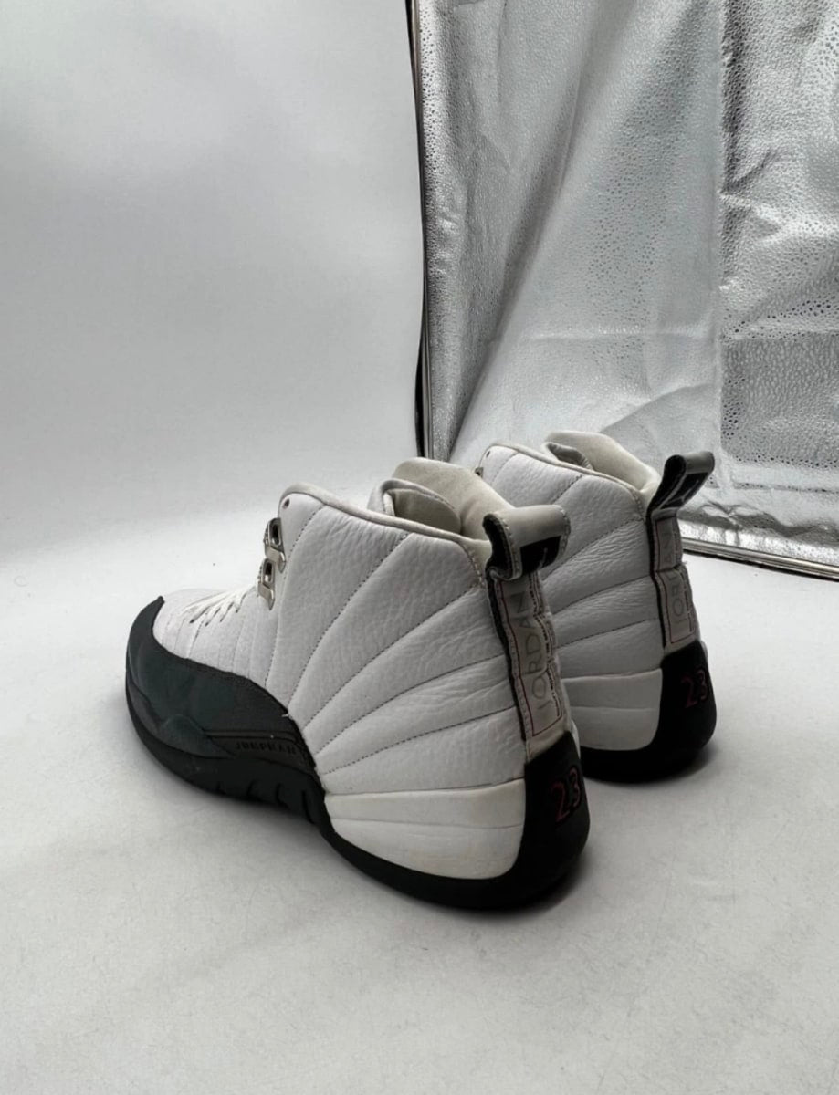 Jordan 12 Retro Flint Grey 13 (Heavily Worn Pre-Owned)JordanWhite/Flint Grey-Metallic Silver - Image 2