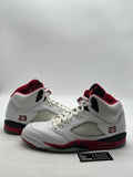Jordan 5 Retro Fire Red Black Tongue (2013) 13 (Lightly Worn Pre-Owned) - Image 1