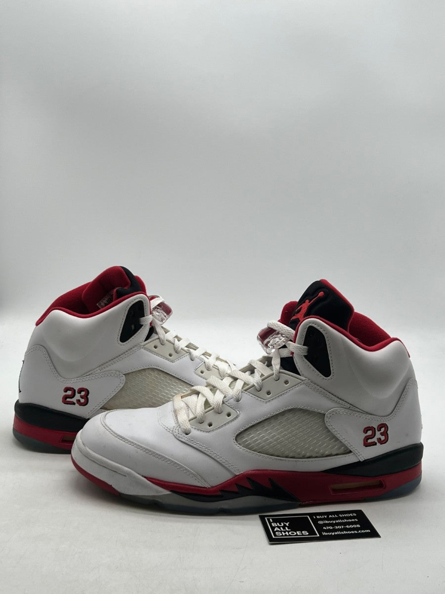 Jordan 5 Retro Fire Red Black Tongue (2013) 13 (Lightly Worn Pre-Owned) - Image 1
