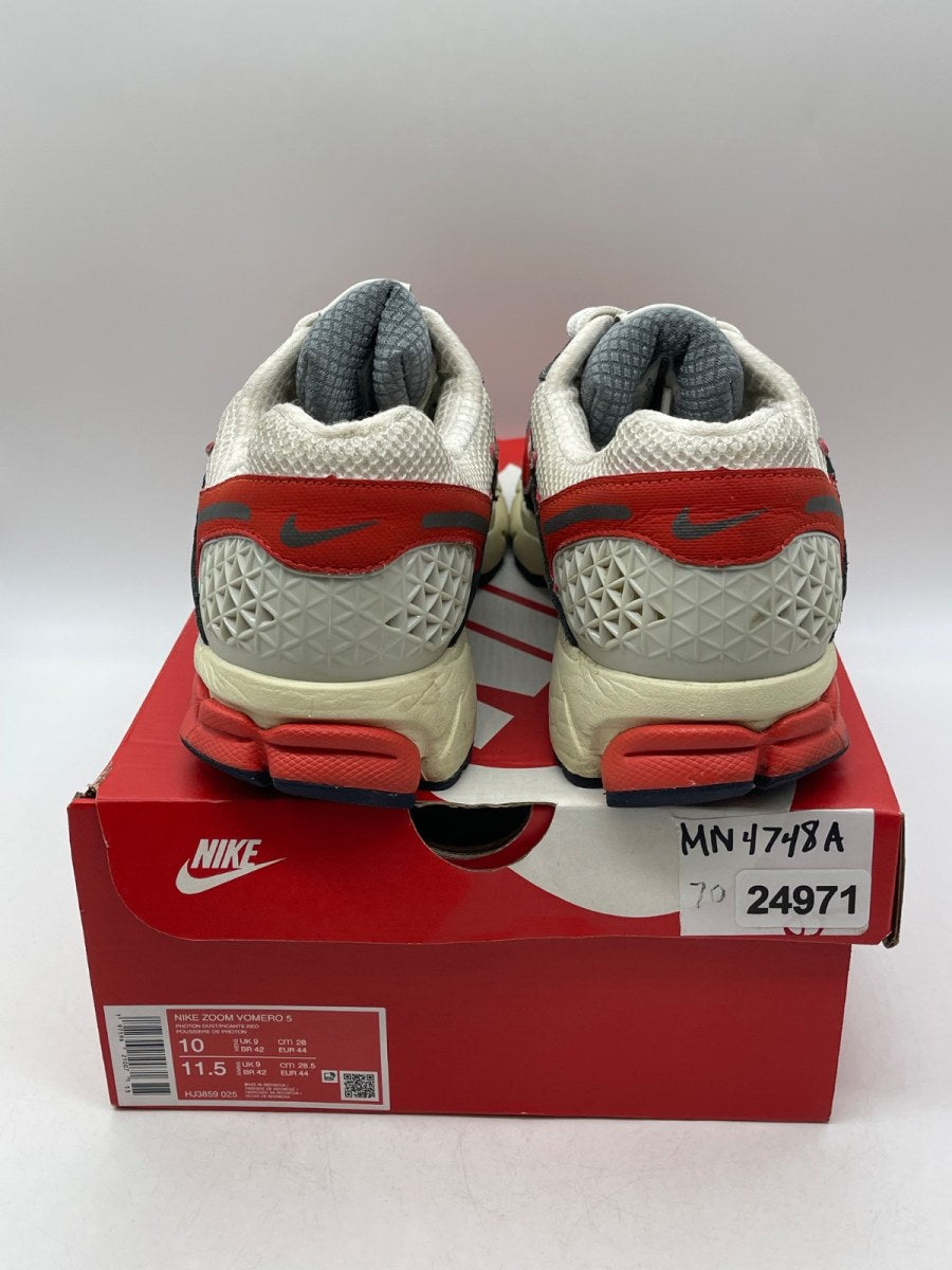 Nike Zoom Vomero 5 USA 10 (Moderately Worn Pre-Owned)NikePhoton Dust/ Picante Red/ Summit White - Image 3