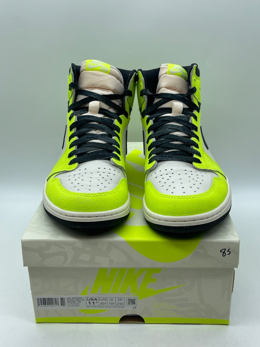 Jordan 1 Retro High OG Visionaire 11.5 (Moderately Worn Pre-Owned)JordanVolt/Black/Sail - Image 2