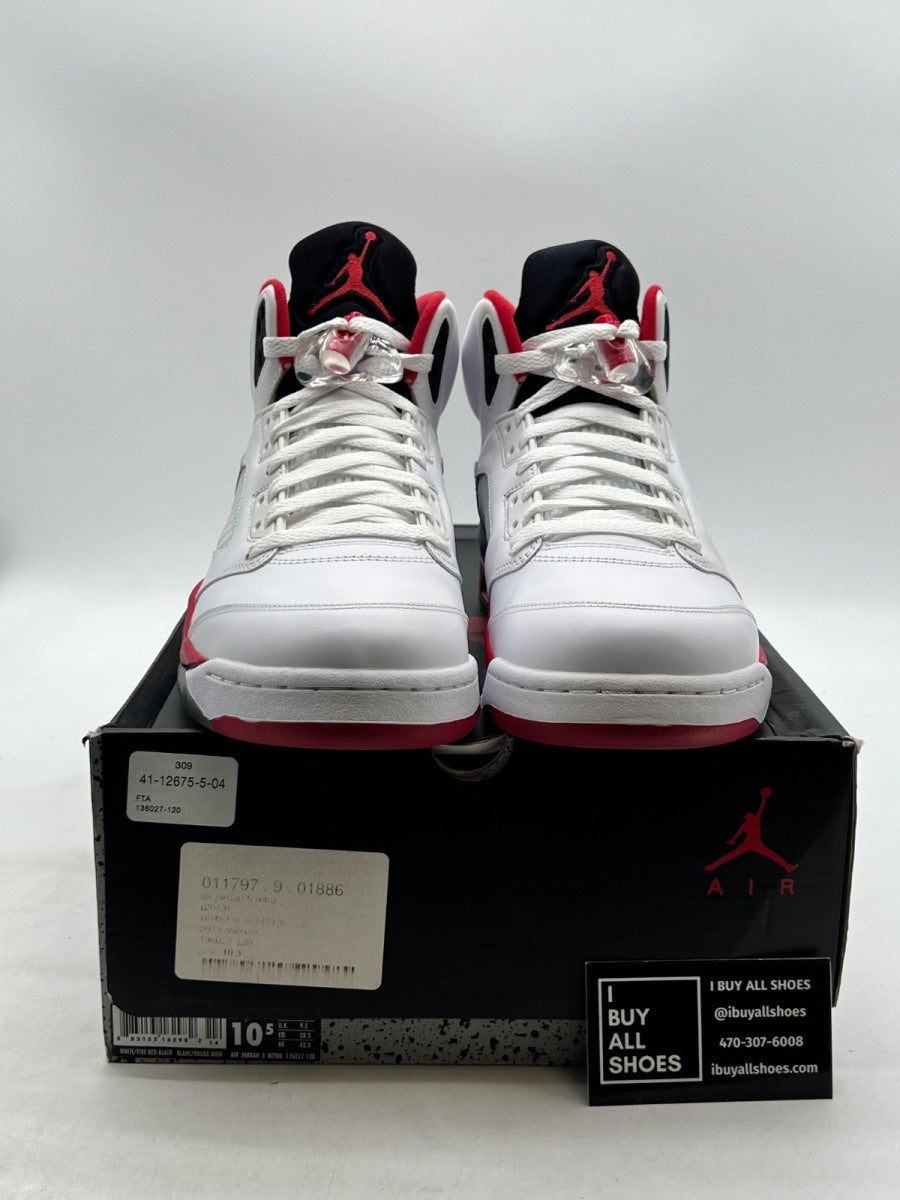 Jordan 5 Retro Fire Red Black Tongue (2013) 10.5 (Lightly Worn Pre-Owned) - Image 2