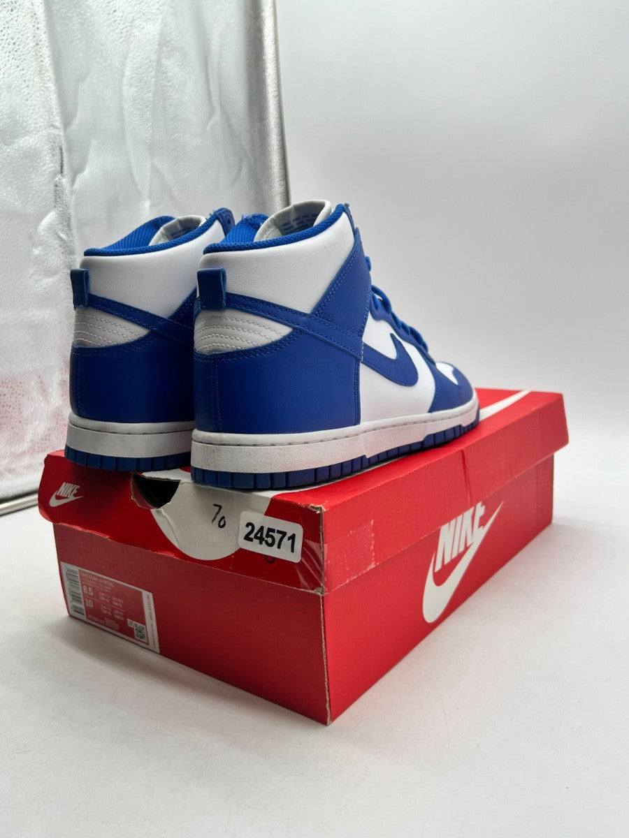 Nike Dunk High Game Royal 8.5 (Lightly Worn Pre-Owned)NikeWhite/Game Royal-Total Orange - Image 5