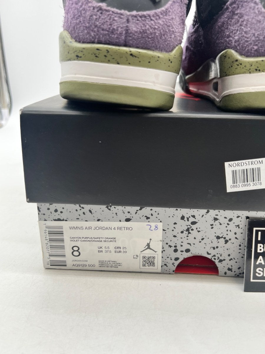Jordan 4 Retro Canyon Purple (Women's) 8W (Lightly Worn Pre-Owned) - Image 6