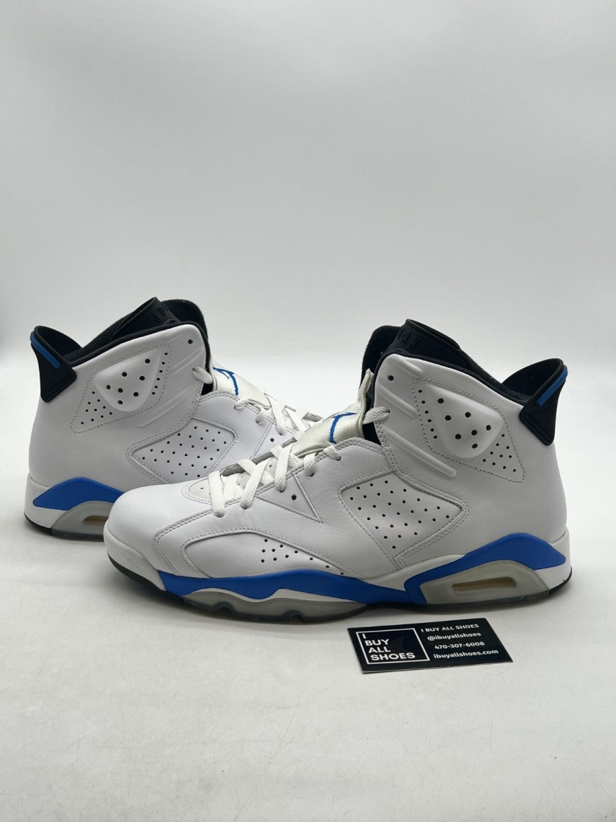 Jordan 6 Retro Sport Blue (2014) 12 (Lightly Worn Pre-Owned) - Image 1