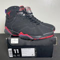 Jordan 7 Retro Raptors (2012) 11 (Moderately Worn Pre-Owned)JordanBlack/True Red-Dark Charcoal-Club Purple - Image 1