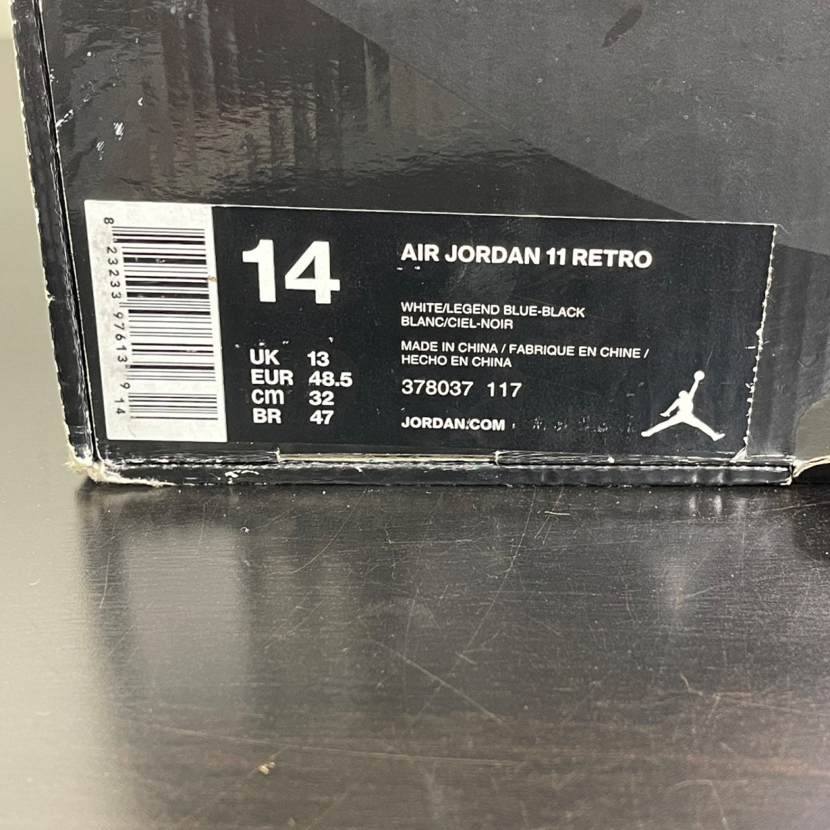 Jordan 11 Retro Legend Blue (2014) 14 (Moderately Worn Pre-Owned)JordanWhite/Black-Legend Blue - Image 7