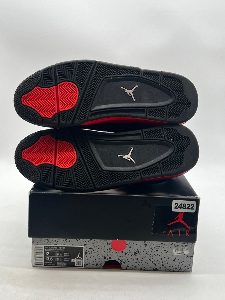Jordan 4 Retro Red Thunder 12 (Lightly Worn Pre-Owned)JordanBlack/Multi-Color-Multi-Color-Crimson - Image 8