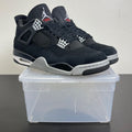 Jordan 4 Retro SE Black Canvas 11.5 (Moderately Worn Pre-Owned)JordanBlack/Light Steel Grey/White/Fire Red - Image 1