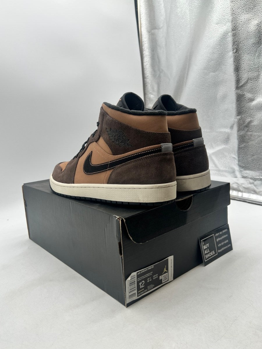 Jordan 1 Mid SE Dark Chocolate 12 (Lightly Worn Pre-Owned) - Image 4
