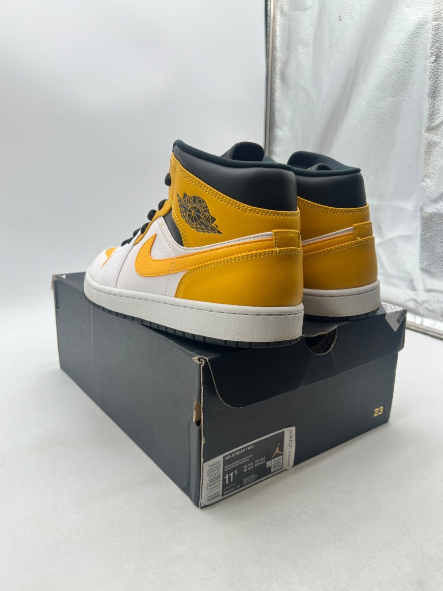 Jordan 1 Mid University Gold 11.5 (Lightly Worn Pre-Owned)JordanWhite/University Gold-Black - Image 4