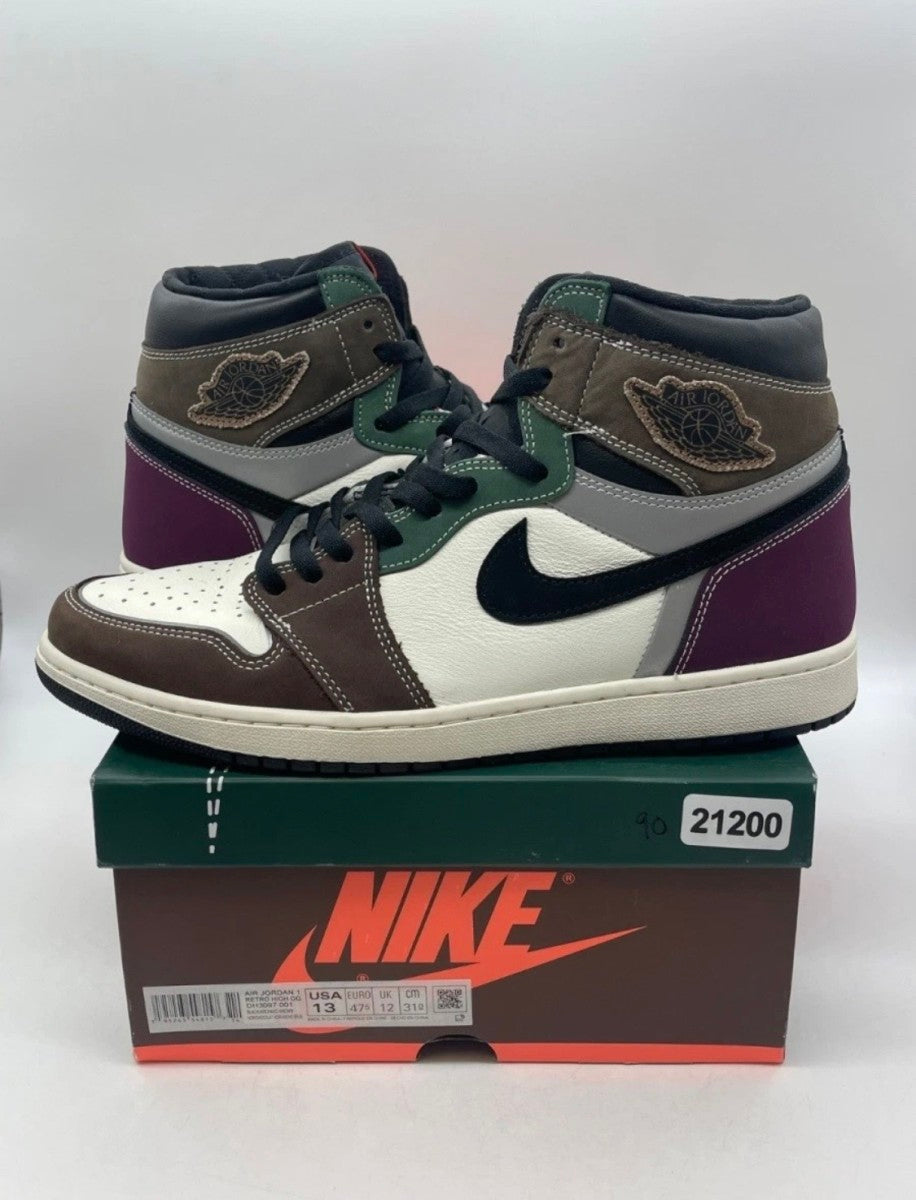 Jordan 1 Retro High OG Hand Crafted 13 (Lightly Worn Pre-Owned)JordanBlack/Archaeo Brown-Dark Chocolate - Image 1