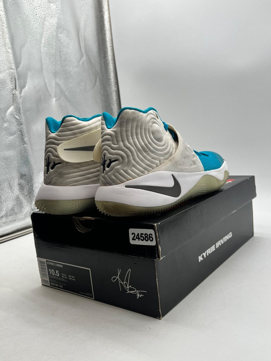 Nike Kyrie 2 Christmas 10.5 (Lightly Worn Pre-Owned)NikeWhite/Obsidian-Blue Lagoon-Orange Blaze - Image 5
