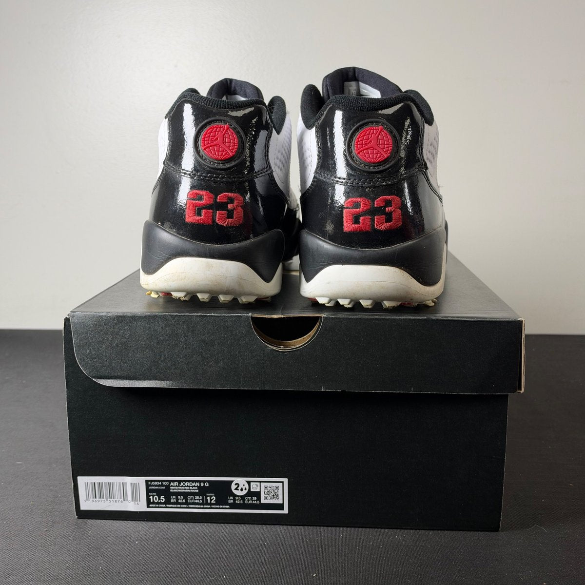 Jordan 9 Retro Low Golf White Black True Red (Size 10.5) - aux
