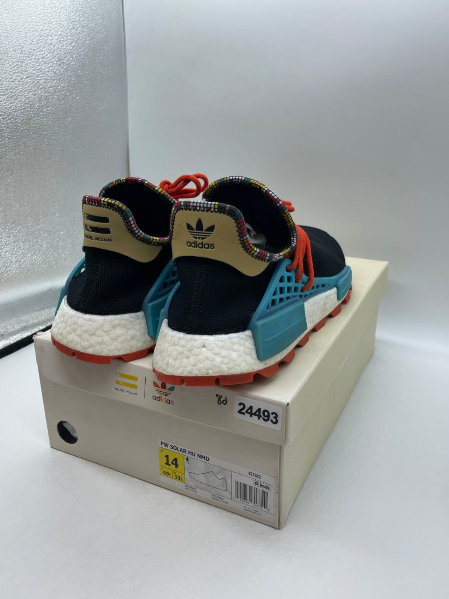 adidas NMD Hu Pharrell Inspiration Pack Black 14 (Moderately Worn Pre-Owned)adidasCore Black/Clear Blue/College Orange - Image 5