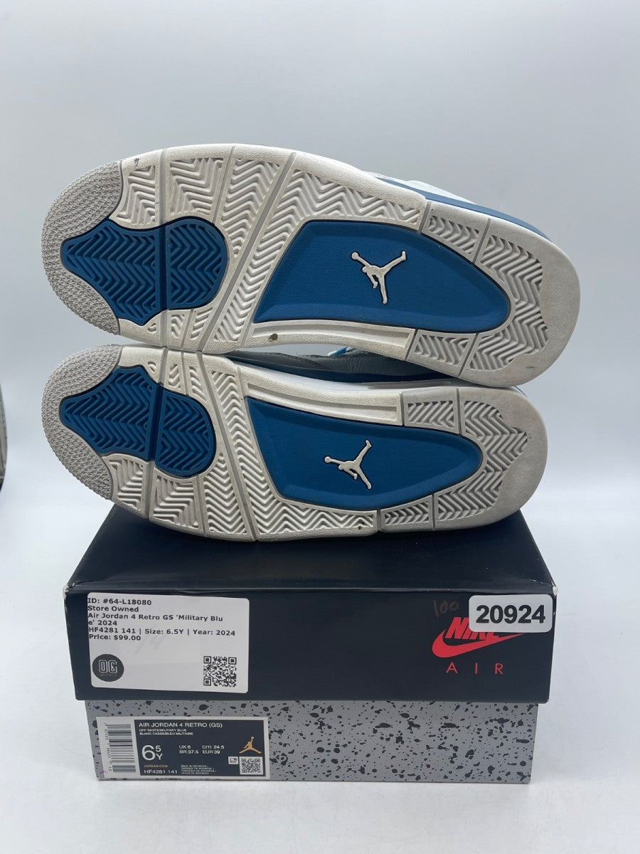 Jordan 4 Retro Military Blue (2024) (GS) 6.5Y (Moderately Worn Pre-Owned) - Image 7