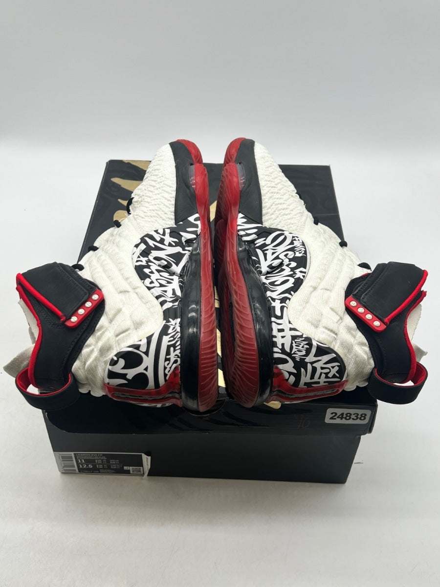 Nike LeBron 17 Graffiti 11 (Lightly Worn Pre-Owned)NikeWhite/University Red-Black - Image 9