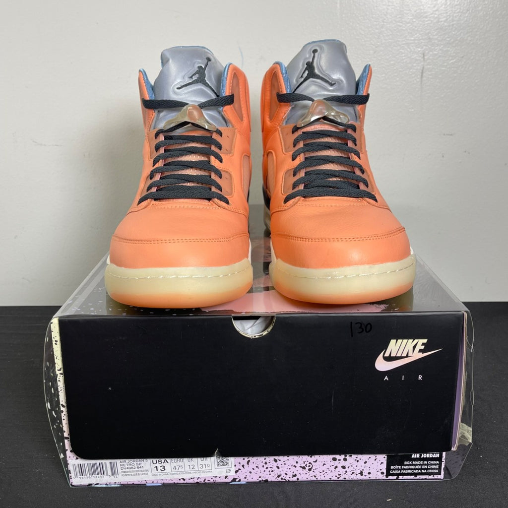 Jordan 5 Retro DJ Khaled We The Best Crimson Bliss 13 (Moderately Worn Pre-Owned)JordanCrimson Bliss/Leche Blue-Sail - Image 2