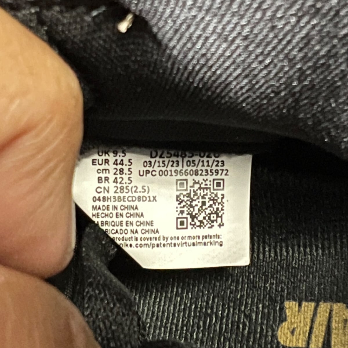 Jordan 1 Retro High OG Palomino 10.5 (Lightly Worn Pre-Owned)JordanBlack/Metallic Gold/Palomino/Sail - Image 6