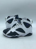 Jordan 7 Retro Flint (2021) 10.5 (Moderately Worn Pre-Owned)JordanWhite/Flint Grey-Black-Varsity Purple - Image 1