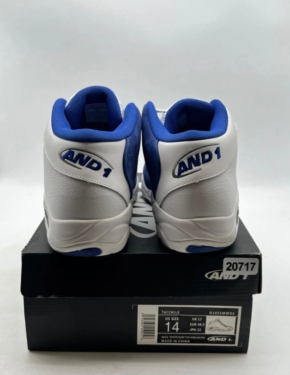 And1 Tai Chi White Navy Blue Silver Grey 14 (Lightly Worn Pre-Owned)And1White/Navy Blue/Silver Grey - Image 5