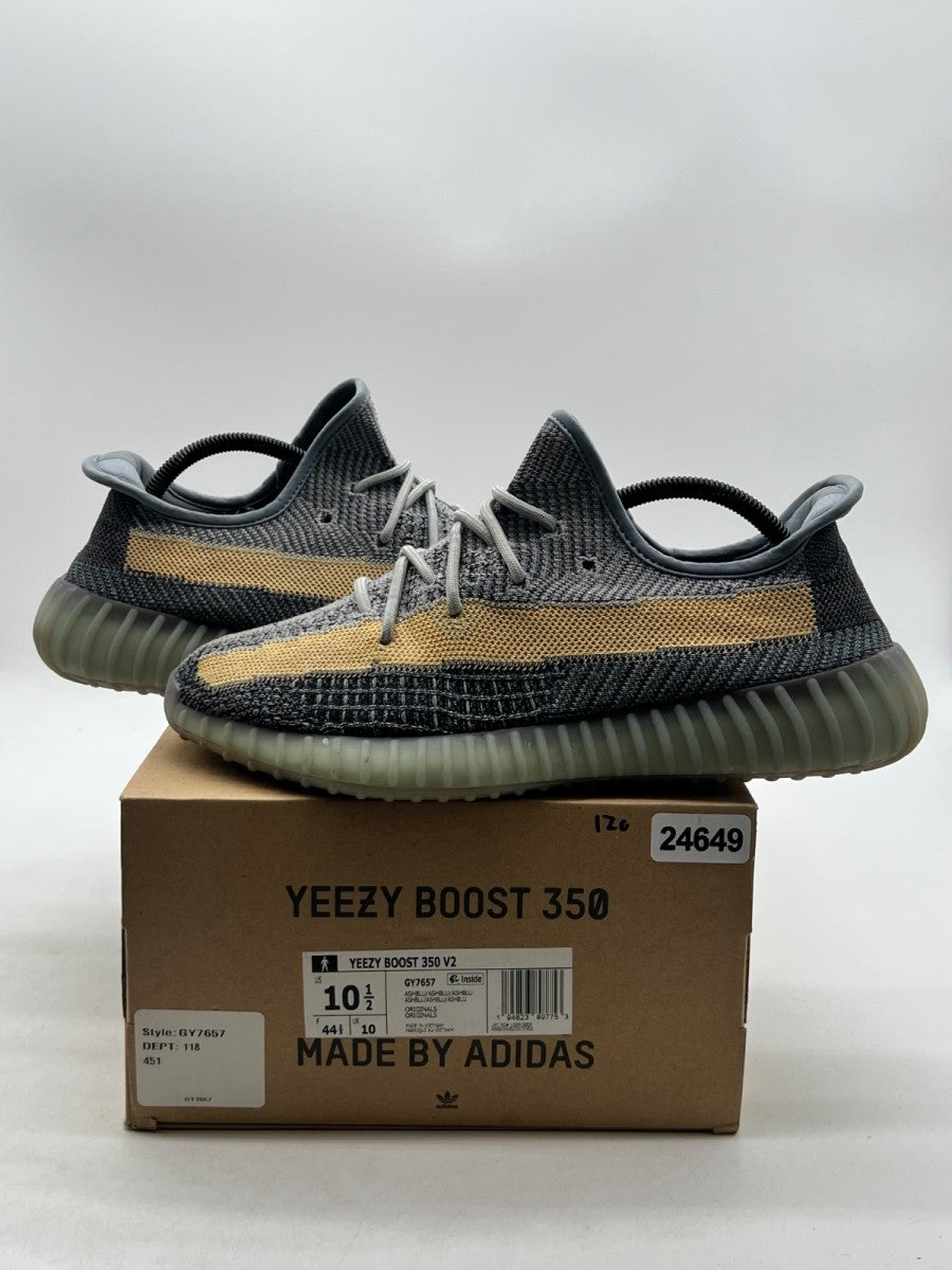 adidas Yeezy Boost 350 V2 Ash Blue 10.5 (Lightly Worn Pre-Owned)adidasAsh Blue/Ash Blue/Ash Blue - Image 1