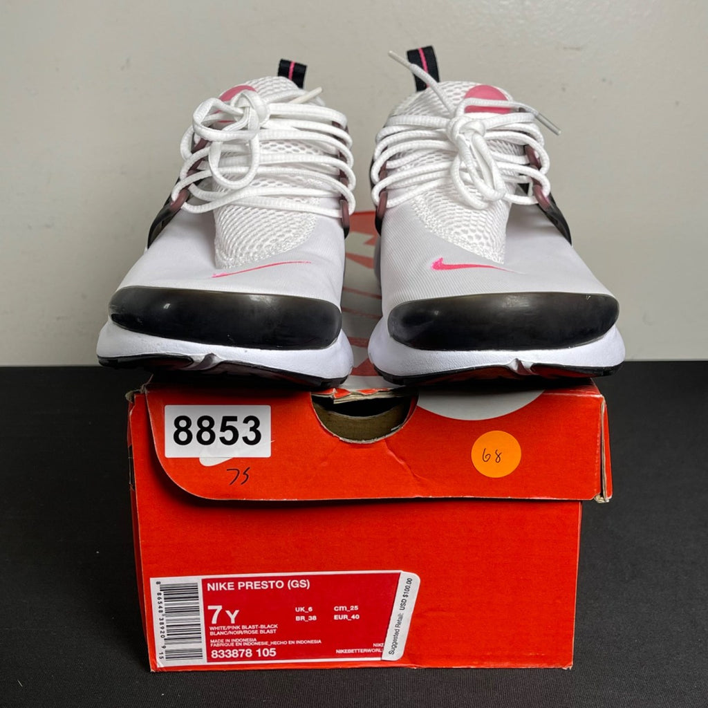 Nike Air Presto GS 'White Pink Blast' (Size 7) - aux