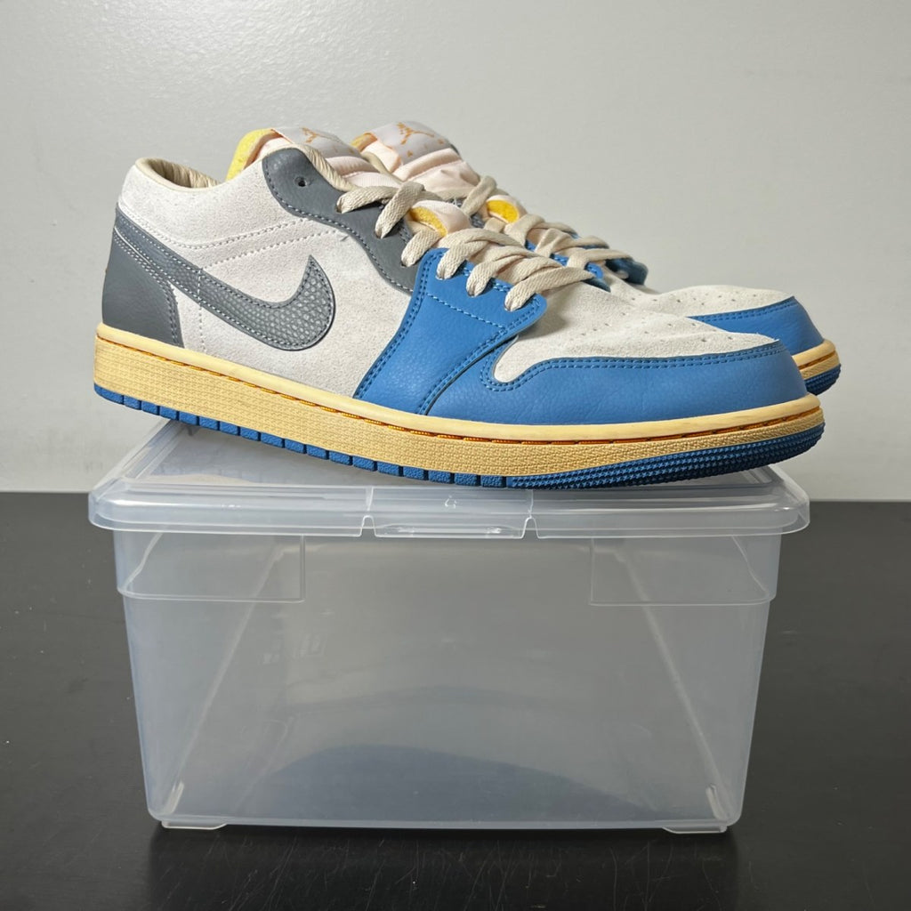 Jordan 1 Low Vintage UNC Grey 12 (Lightly Worn Pre-Owned)JordanWhite/University Blue-Grey-Sail - Image 1