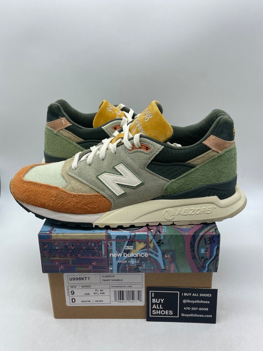 New Balance 998 Ronnie Fieg & Frank Lloyd Wright Foundation Broadacre City Aloe Wash 9 (Moderately Worn Pre-Owned) - Image 1