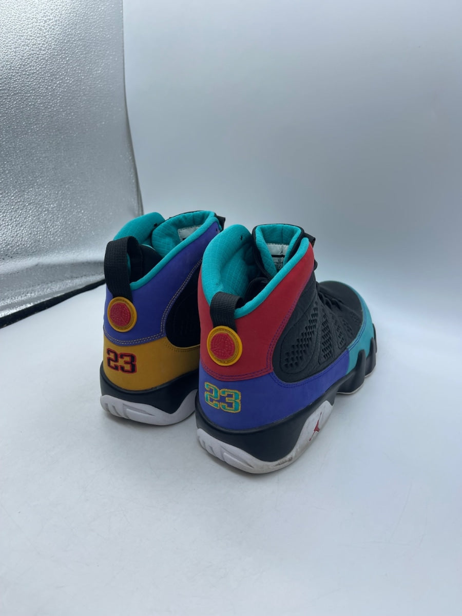 Jordan 9 Retro Dream It Do It 13 (Moderately Worn Pre-Owned)JordanBlack/University Red-Dark Concord-Canyon Gold-Turbo Green-White - Image 5